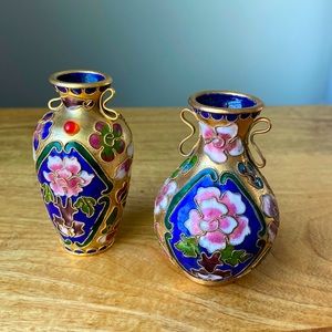 Vintage Cloisonne Pair Vases - China